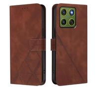 Coque pour Motorola Moto Edge 70 5G Coque Etui avec Porte Carte à Rabat Clapet Portefeuille en PU Cuir Pochette Magnétique Flip Case Étui Cover Housse Protection Coque pour Moto Edge 70 5G, Marron