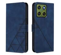 Coque pour Motorola Moto Edge 70 5G Coque Etui avec Porte Carte à Rabat Clapet Portefeuille en PU Cuir Pochette Magnétique Flip Case Étui Cover Housse Protection Coque pour Moto Edge 70 5G, Bleu