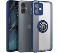 Coque pour Motorola Moto G14 Bague Métallique Support Vidéo Bleu nuit