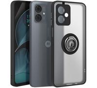 Coque Pour Motorola Moto G14 Bague Métallique Support Vidéo Noir