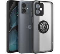 Coque pour Motorola Moto G14 Bague Métallique Support Vidéo Noir