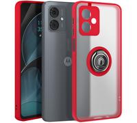 Coque pour Motorola Moto G14 Bague Métallique Support Vidéo Rouge