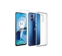 Coque pour Motorola Moto G14 - housse etui silicone gel fine + film ecran - TRANSPARENT TPU -