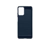 Coque pour Motorola Moto G24 G04 et G04s Effet Carbone et Brossé Bleu Nuit
