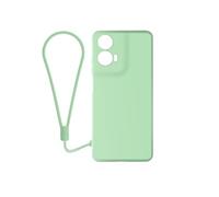 Coque pour Motorola Moto G24, G04 et G04s Silicone Soft-touch Dragonne Vert pâle