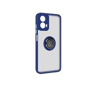 Coque pour Motorola Moto G34 Bague Métallique Support Vidéo Bleu