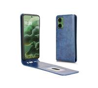 Coque pour Motorola Moto G35 5G Etui de Protection en Cuir à Rabat Vertical de Luxe avec Fente pour Carte Bleu