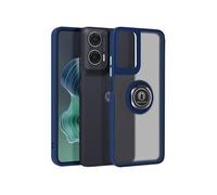 Avizar Coque pour Moto G35 Bague Métallique Support Vidéo Bleu nuit