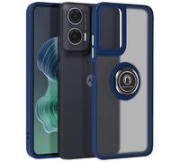 Coque pour Motorola Moto G35 Bague Métallique Support Vidéo Bleu nuit