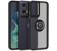 Coque pour Motorola Moto G35 Bague Métallique Support Vidéo Noir