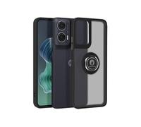 Coque pour Motorola Moto G35 Bague Métallique Support Vidéo Noir