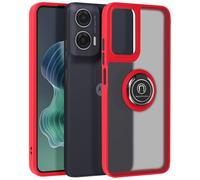 Coque pour Motorola Moto G35 Bague Métallique Support Vidéo Rouge