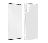 Coque pour Motorola Moto G42 Silicone Gel Souple avec Verre Trempé Dureté 9H contour noir