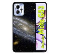 Coque Pour Motorola Moto G53 - Andromède - Silicone - Noir