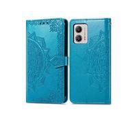 Coque pour Motorola Moto G53 Similicuir Turquoise