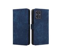 Coque pour Motorola Moto G54 5G Fermeture Magnétique Portefeuille Flip Folio Couverture De Fentes Pour Cartes Etui en Cuir PU Blocage RFID Bleu