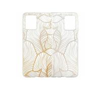 Coque pour Motorola Moto G54 en silicone Feuilles d'or