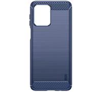 Coque pour Motorola Moto G54 Flexible Effet Carbone Classic Carb Bleu Nuit