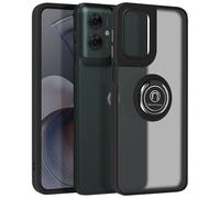 Coque pour Motorola Moto G55 Bague Métallique Support Vidéo Noir
