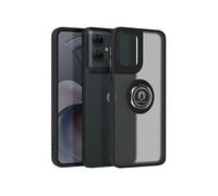 Avizar Coque pour Moto G55 Bague Métallique Support Vidéo Noir