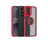 Coque pour Motorola Moto G55 Bague Métallique Support Vidéo Rouge