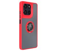 Coque pour Motorola Moto G56 avec Support Anneau et Fixation Magnétique Rouge