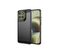 Avizar Coque pour Moto G67 en Silicone Effet Carbone Texture Brossée Noir