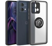 Coque pour Motorola Moto G84 Bague Métallique Support Vidéo Noir