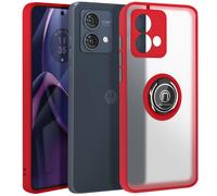 Coque pour Motorola Moto G84 Bague Métallique Support Vidéo Rouge