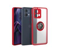 Coque pour Motorola Moto G84 Bague Métallique Support Vidéo Rouge