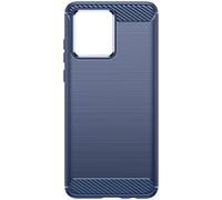 Coque pour Motorola Moto G84 Flexible Effet Carbone Classic Carb Bleu Nuit