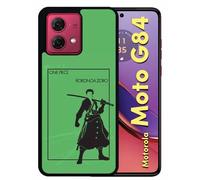 Coque Pour Motorola Moto G84 - One Piece Roronoa Zoro - Silicone - Noir