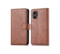 Coque pour Motorola Moto G85 Similicuir Marron