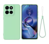 Coque pour Motorola Moto G86 Power,Étui de Protection Complète du Corps au Toucher Soyeux, Housse Doublure Douce en Tissu Microfibre, Étui pour Motorola Moto G86 Power-Vert