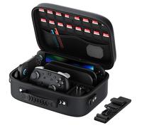 Coque pour Nintendo Switch 2 (2025), coque rigide et doublure douce - Protection complète - Étui de voyage tout-en-un avec emplacements pour cartes de jeu, sac de transport pour manette Switch 2 Dock