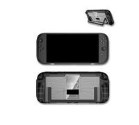 Coque pour Nintendo Switch 2, Coque TPU souple & Coque en PC dur pour Switch2 avec protection complète et design intégré, noir