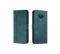 Coque pour Nokia 1.4 Protection Portefeuille Etui à Rabat Housse en Cuir PU avec Antichoc TPU Magnétique Flip Pochette Housse ZURSANA Vert