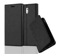 cadorabo Coque pour Nokia 3 2017 en Noir Nuit - Housse Protection avec Fermoire Magnétique, Stand Horizontal et Fente Carte - Portefeuille Etui Poche Folio Case Cover