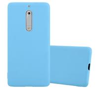cadorabo Coque pour Nokia 5 en Candy Bleu - Housse Protection Souple en Silicone TPU avec Anti-Choc et Anti-Rayures - Ultra Slim Fin Gel Case Cover Bumper
