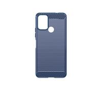 Coque pour Nokia C22 Protection Souple Effet Carbone et Brossé Bleu Nuit