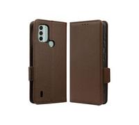 Coque pour NOKIA C31 4G Etui portefeuille magnétique PU Cuir côté boucle de boucle - Brun