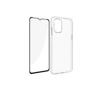 Coque pour Nokia G21 et G11 Silicone Souple et Film Verre Trempé 9H noir