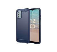 Coque pour Nokia G22 - housse etui silicone gel carbone + verre trempe - BLEU FONCE -