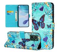Coque pour Nokia HMD Pulse/HMD Pulse Pro/HMD Pulse Plus, Couleur en Cuir PU Étui Portefeuille à Rabat Cover Housse Etui pour Nokia HMD Pulse/HMD Pulse Pro/HMD Pulse Plus, Papillon
