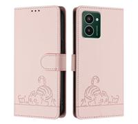 Coque pour Nokia HMD Pulse Pro, Housse en Cuir PU Portefeuille à Rabat Cover Étui avec Porte Cartes Fermeture Magnétique Etui de Protection RFID pour Nokia HMD Pulse Pro, Rose