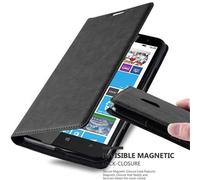 cadorabo Coque pour Nokia Lumia 1320 en Noir Nuit - Housse Protection avec Fermoire Magnétique, Stand Horizontal et Fente Carte - Portefeuille Etui Poche Folio Case Cover