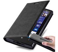 cadorabo Coque pour Nokia Lumia 920 en Noir Nuit - Housse Protection avec Fermoire Magnétique, Stand Horizontal et Fente Carte - Portefeuille Etui Poche Folio Case Cover