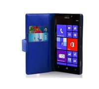 cadorabo Coque pour Nokia Lumia 925 en Bleu CÉLESTE - Housse Protection en Similicuir Structuré avec Stand Horizontal et Fente Carte - Portefeuille Etui Poche Folio Case Cover