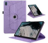 Coque pour Nokia T20 10.4 Pouces en 2021 Étui Support Rotatif à 360 Degrés PU Cuir Housse de Protection Portefeuille Tablet ZURSANA Violet Violet