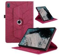 Coque pour Nokia T20 10.4 Pouces en 2021 Étui Support Rotatif à 360 Degrés PU Cuir Housse de Protection Portefeuille Tablet ZURSANA Rouge Rouge